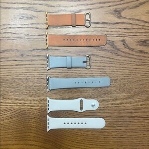 Interchangeable Watch Bands - Orange, Light Blue, White